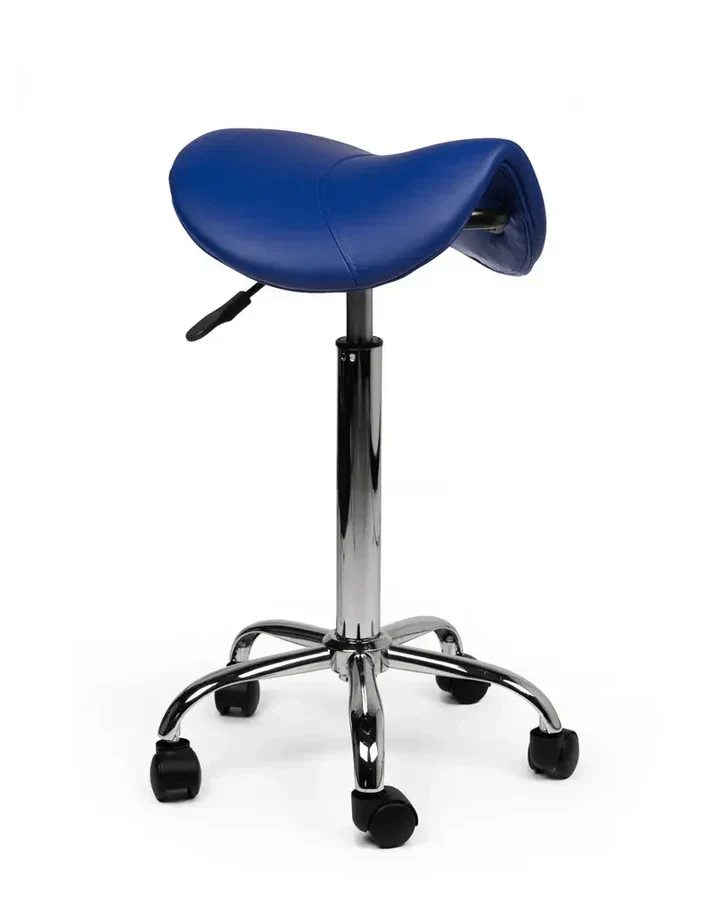 Sattelhocker Blau auf Rollen