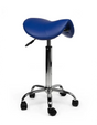 Sattelhocker Blau auf Rollen