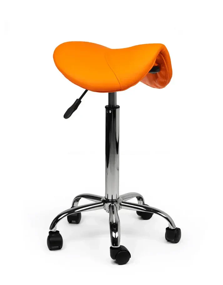 Sattelhocker Orange auf Rollen