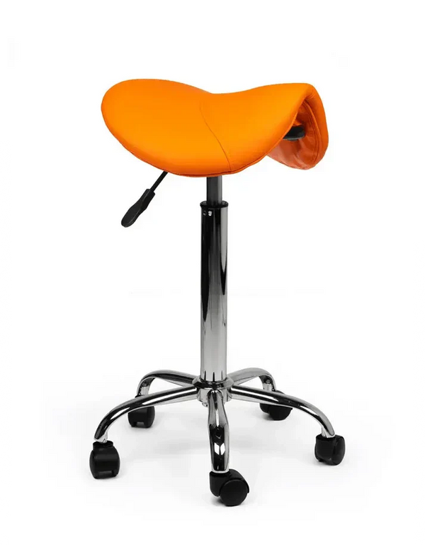 Sattelhocker Orange auf Rollen