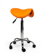 Sattelhocker Orange auf Rollen