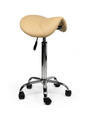 Sattelhocker Beige auf Rollen