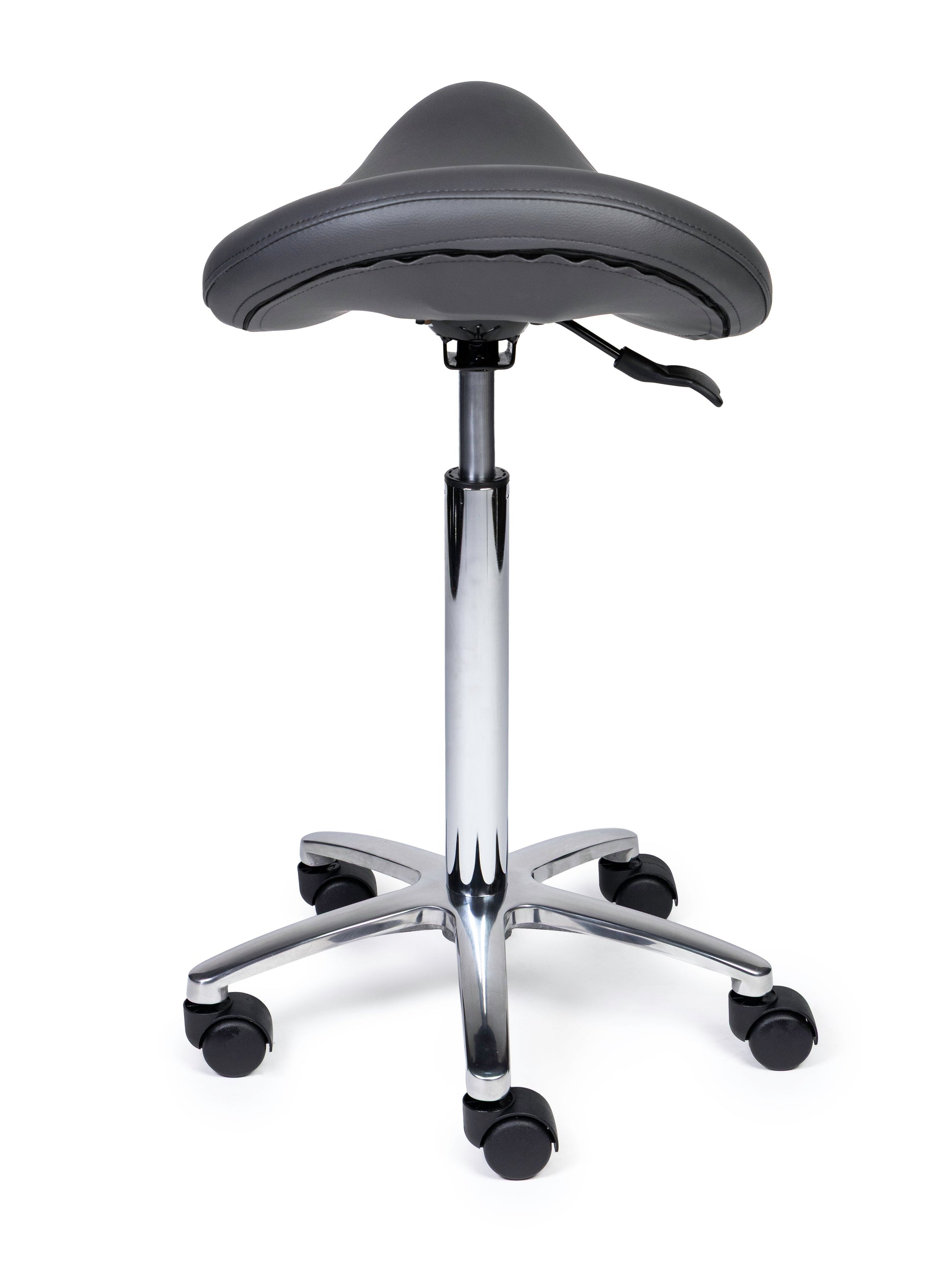 Ergonomische Zadelkruk Premium Grijs op Wielen