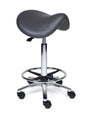Ergonomischer Sattelhocker Premium Grau auf Rollen
