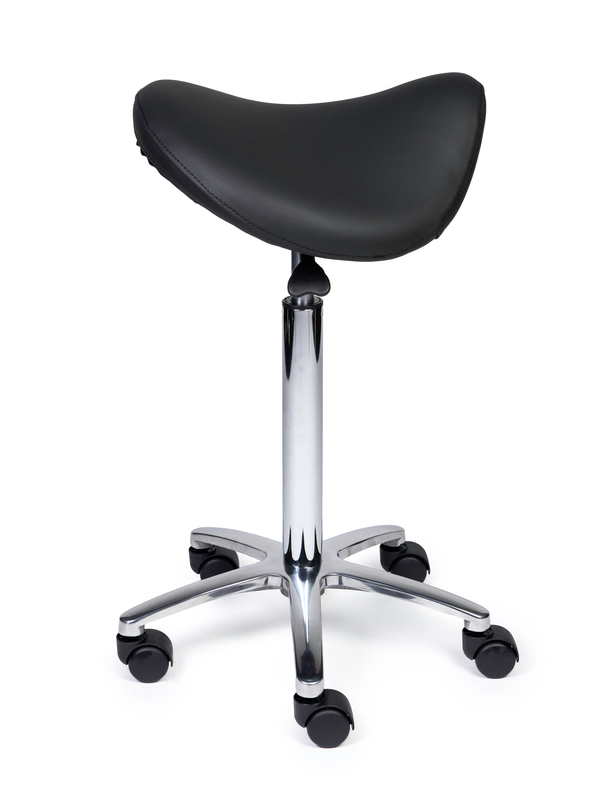 Ergonomische Zadelkruk Premium Zwart op Wielen