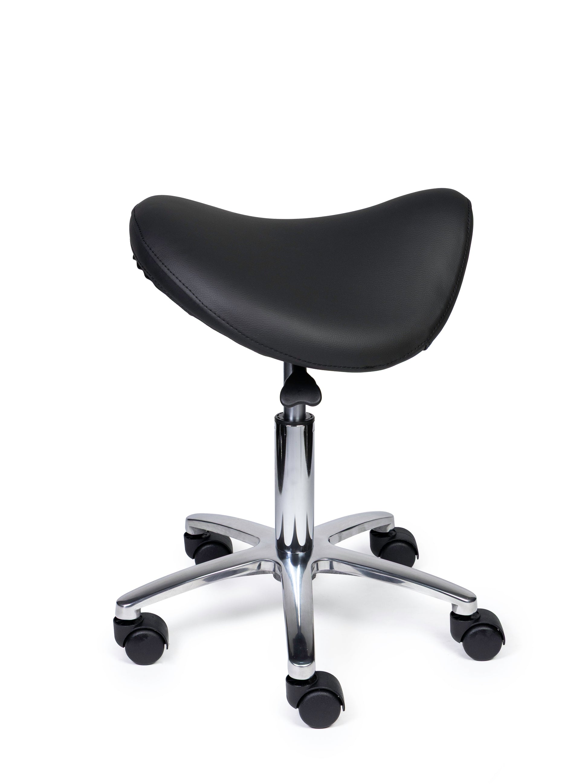 Ergonomische Zadelkruk Premium Zwart op Wielen