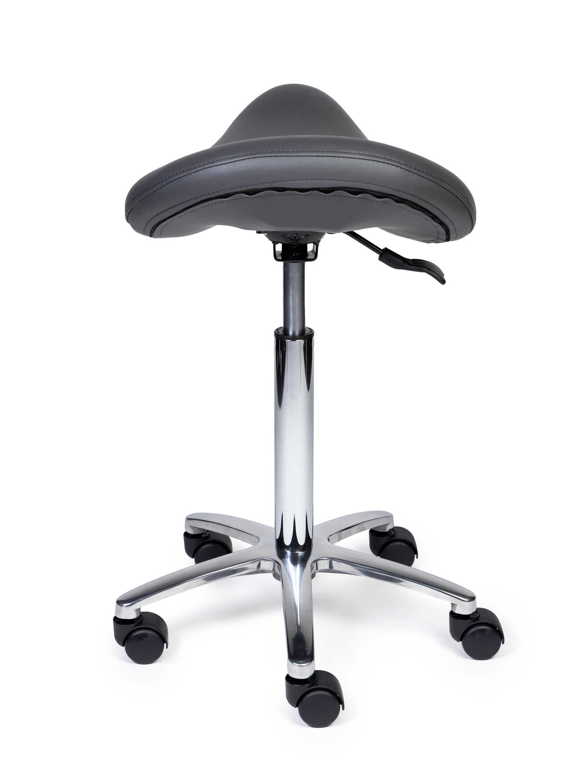 Ergonomische Zadelkruk Premium Grijs op Wielen