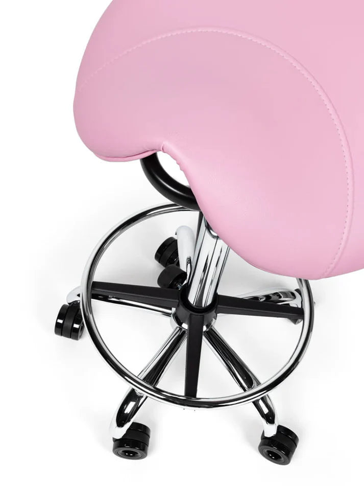 Friseurhocker Rosa auf Rollen