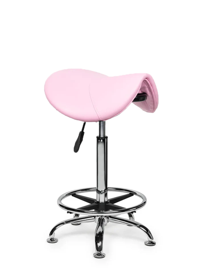 Sattelhocker Rosa auf Rollen