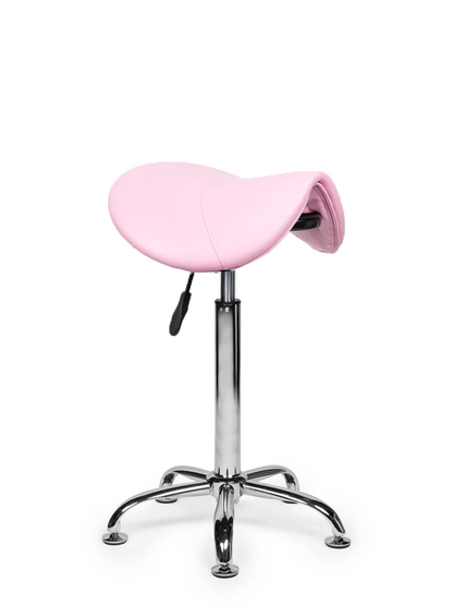 Sattelhocker Rosa auf Rollen