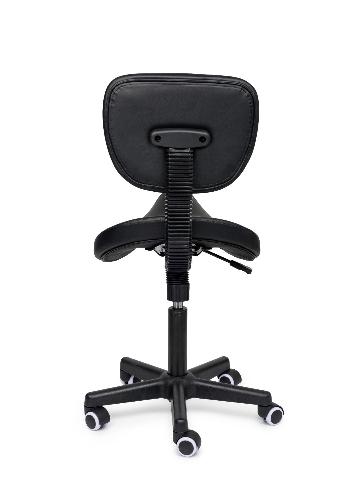Comfort Sattelhocker mit Lehne Schwarz auf Rollen