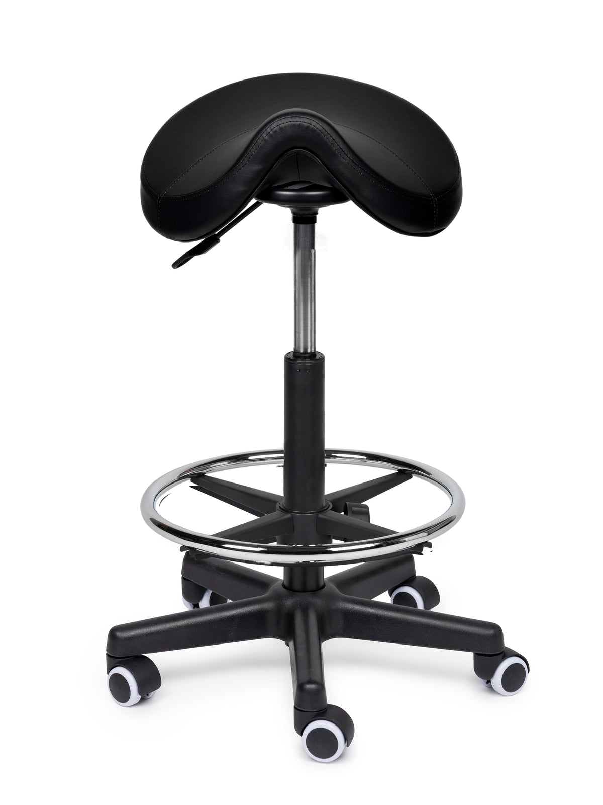 Comfort Sattelhocker Schwarz auf Rollen