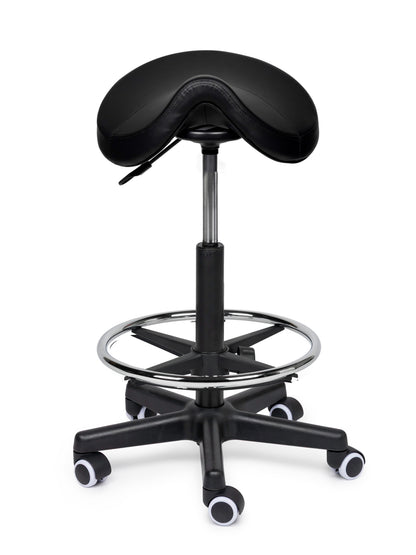 Comfort Sattelhocker Schwarz auf Rollen