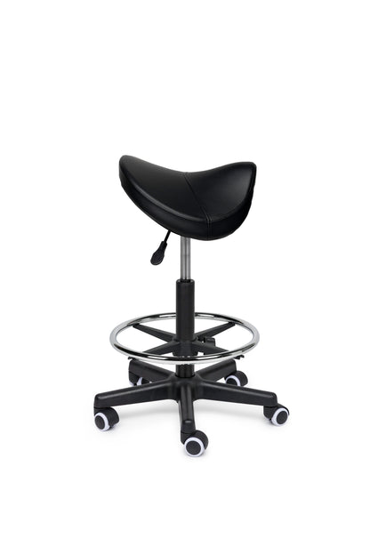 Comfort Sattelhocker Schwarz auf Rollen