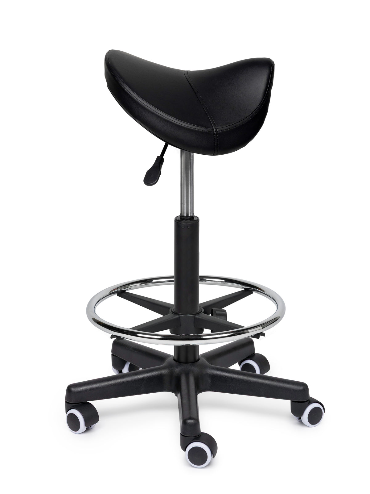 Comfort Sattelhocker Schwarz auf Rollen