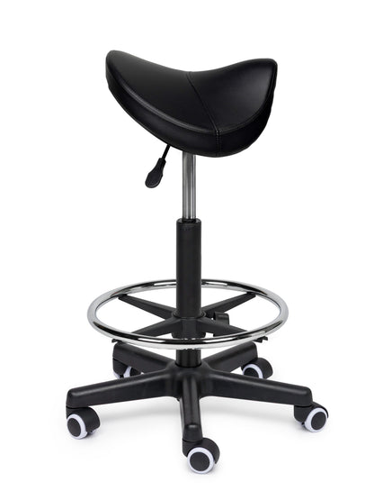 Comfort Sattelhocker Schwarz auf Rollen
