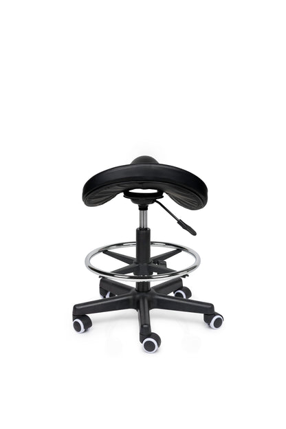 Comfort Sattelhocker Schwarz auf Rollen