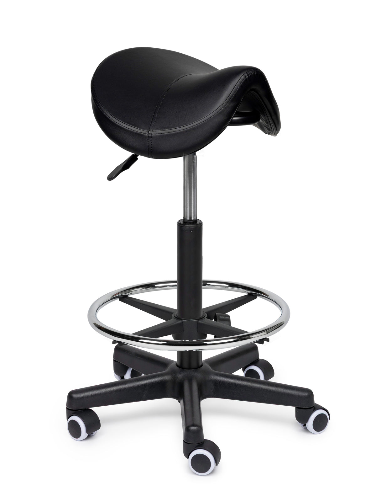 Comfort Sattelhocker Schwarz auf Rollen