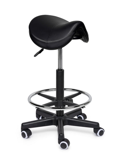 Comfort Sattelhocker Schwarz auf Rollen