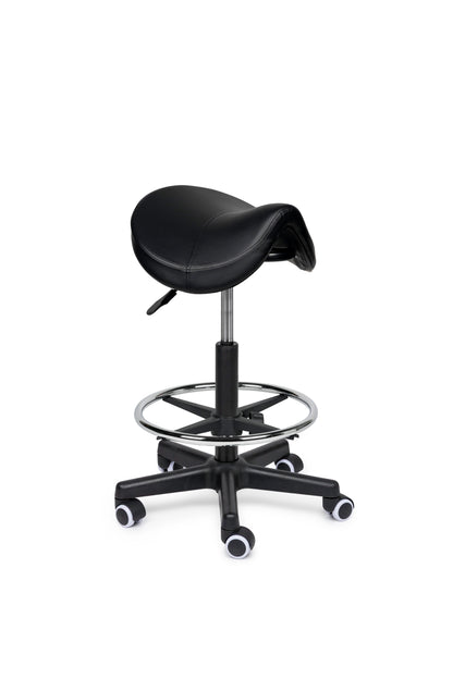 Comfort Sattelhocker Schwarz auf Rollen