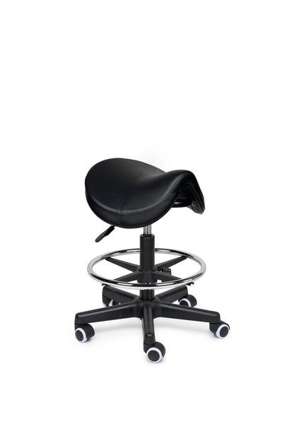 Comfort Sattelhocker Schwarz auf Rollen