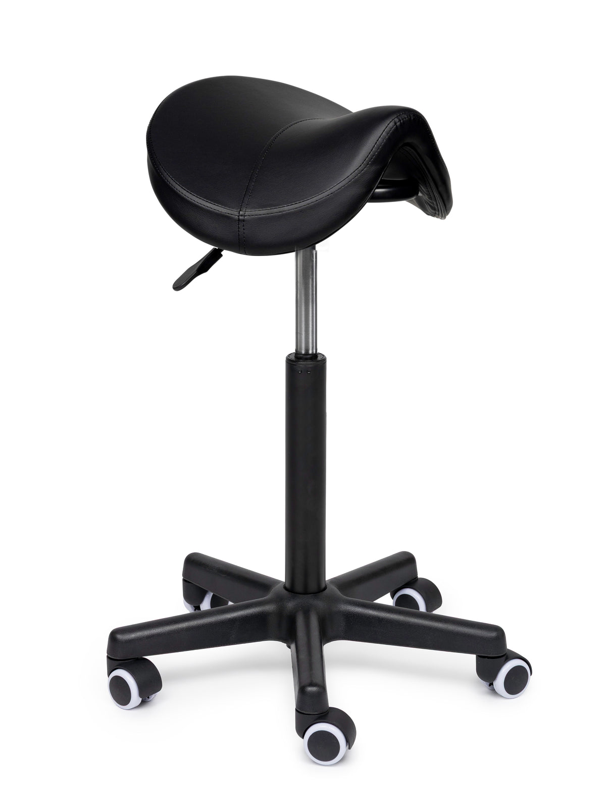 Comfort Sattelhocker Schwarz auf Rollen