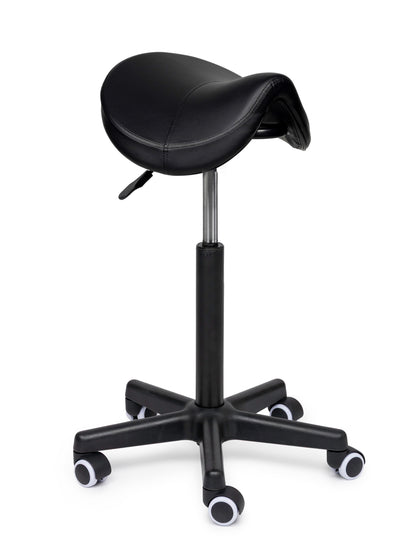Comfort Sattelhocker Schwarz auf Rollen