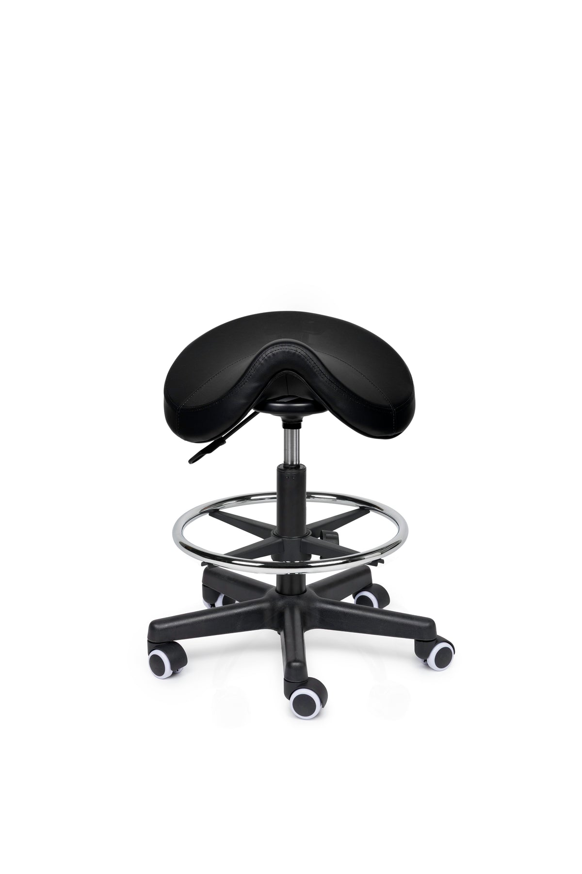 Comfort Sattelhocker Schwarz auf Rollen