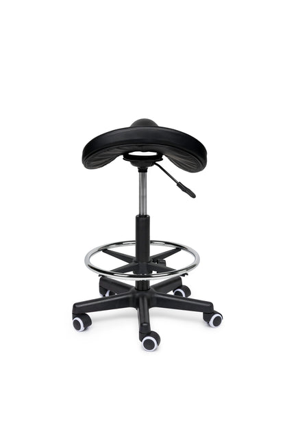 Comfort Sattelhocker Schwarz auf Rollen