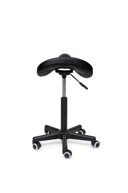 Comfort Sattelhocker Schwarz auf Rollen