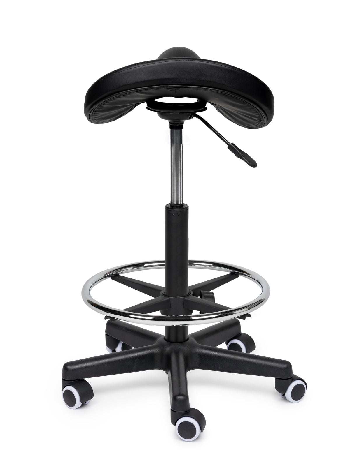 Comfort Sattelhocker Schwarz auf Rollen