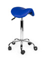 Friseurhocker Blau auf Rollen