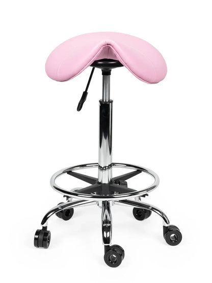 Friseurhocker Rosa auf Rollen