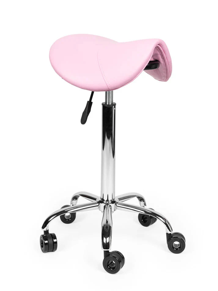 Friseurhocker Rosa auf Rollen