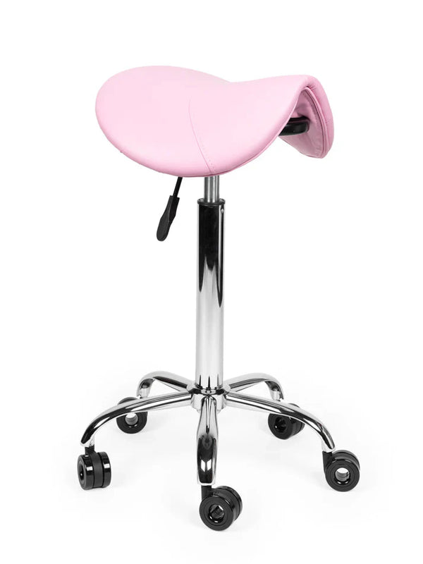 Friseurhocker Rosa auf Rollen