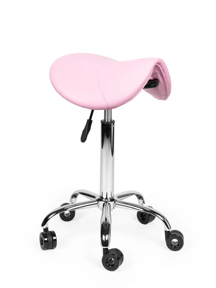 Friseurhocker Rosa auf Rollen