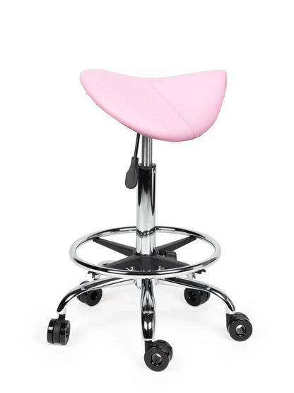 Friseurhocker Rosa auf Rollen