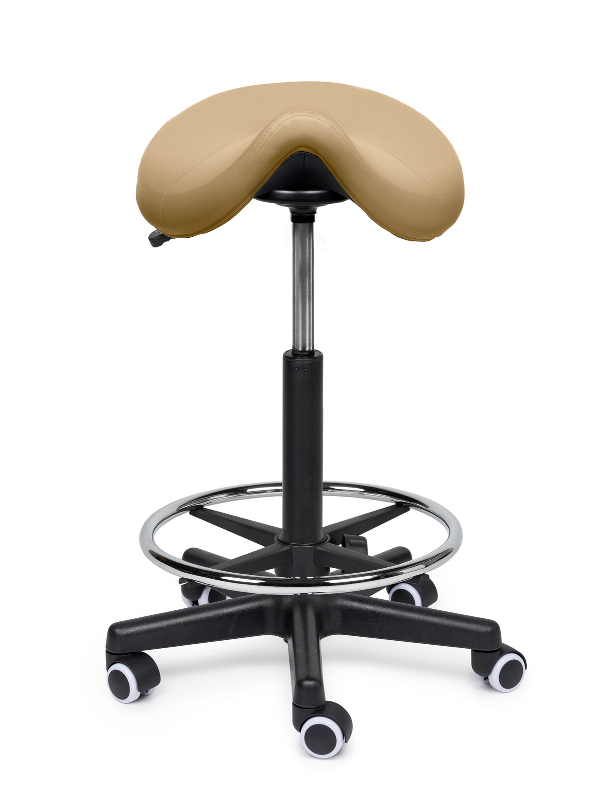 Comfort Sattelhocker Beige auf Rollen