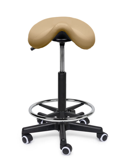 Comfort Sattelhocker Beige auf Rollen