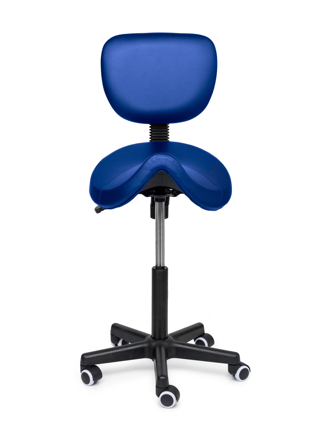 Premium Sattelhocker mit Lehne Blau Auf Räder