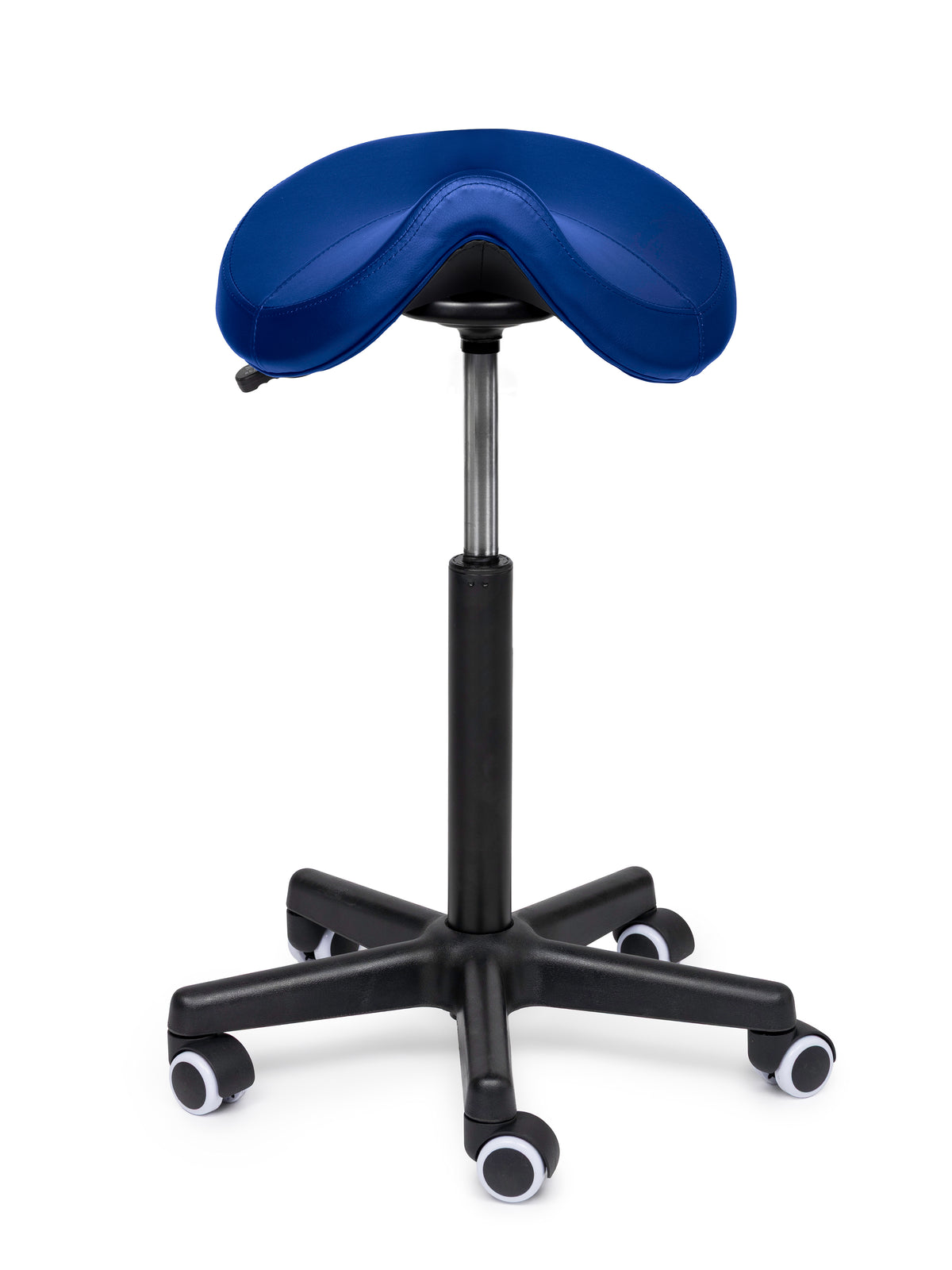 Comfort Sattelhocker Blau auf Rollen