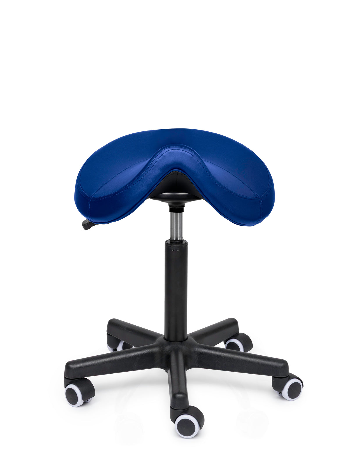 Comfort Sattelhocker Blau auf Rollen
