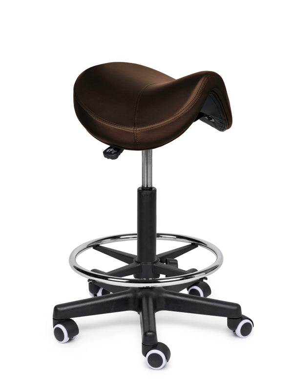 Comfort Sattelhocker Braun auf Rollen