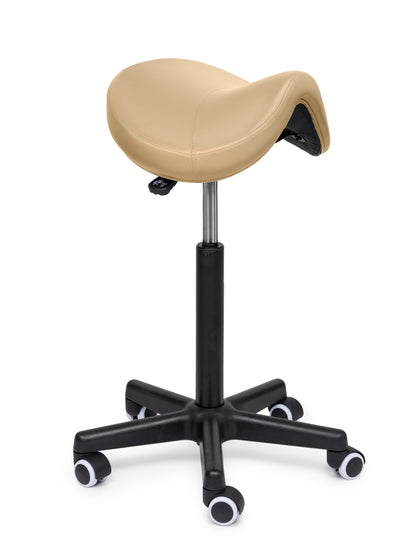 Comfort Sattelhocker Beige auf Rollen