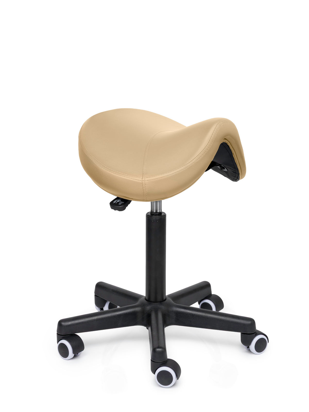 Comfort Sattelhocker Beige auf Rollen