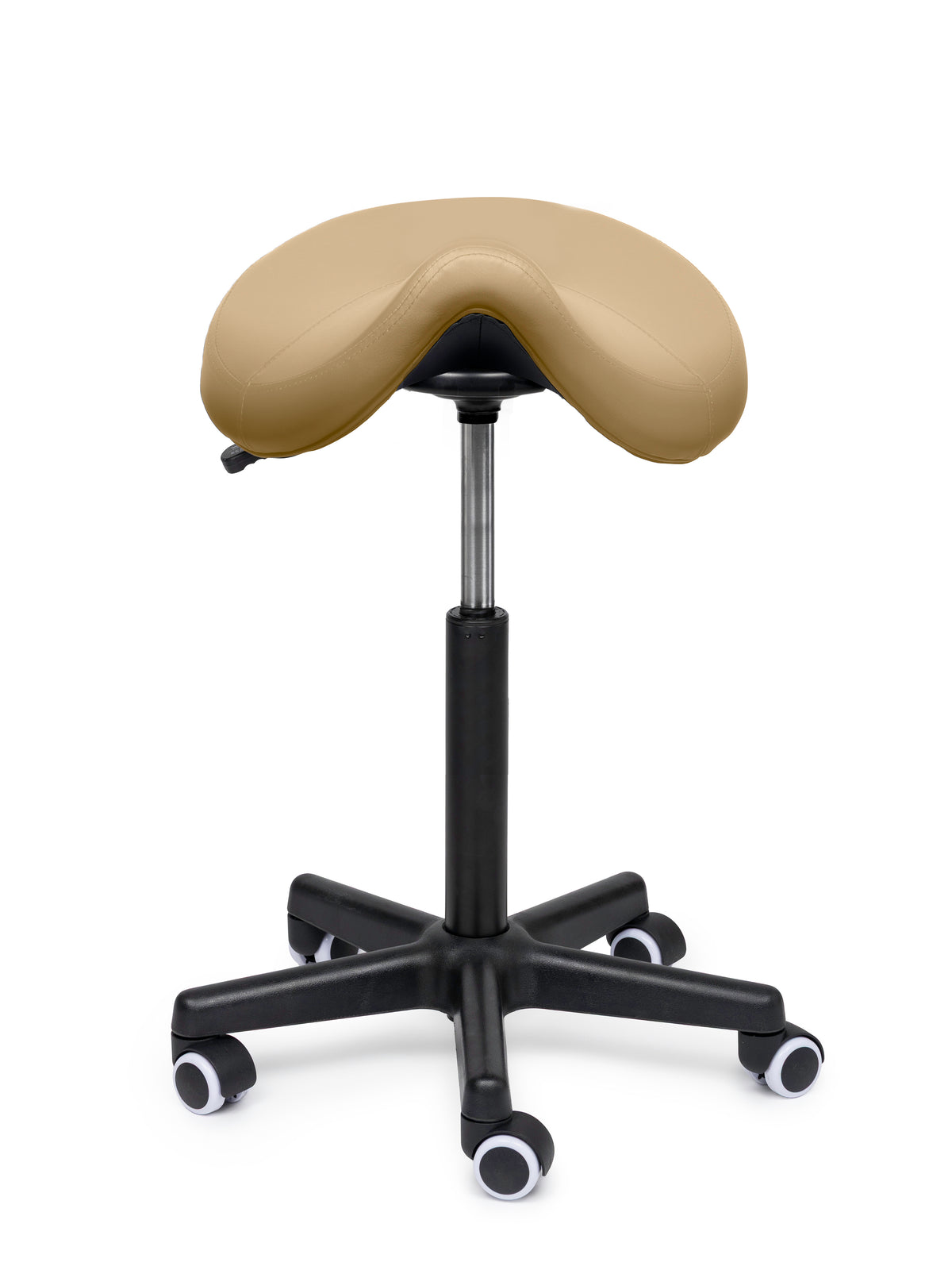 Comfort Sattelhocker Beige auf Rollen