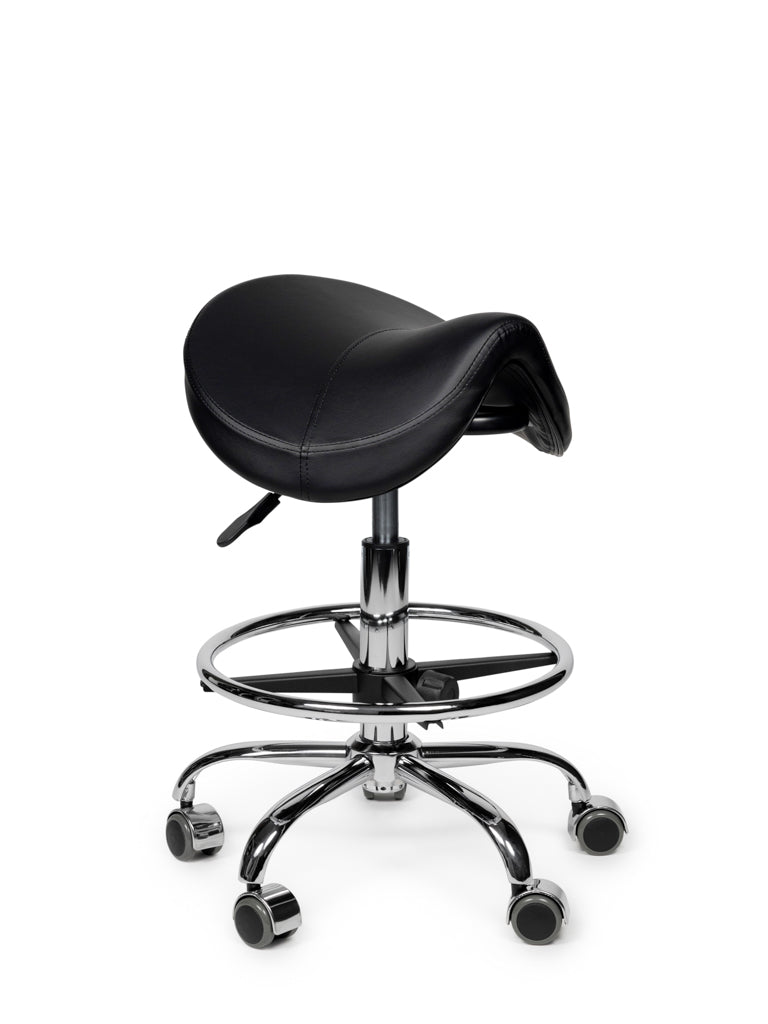 Premium Sattelhocker Schwarz Auf Räder