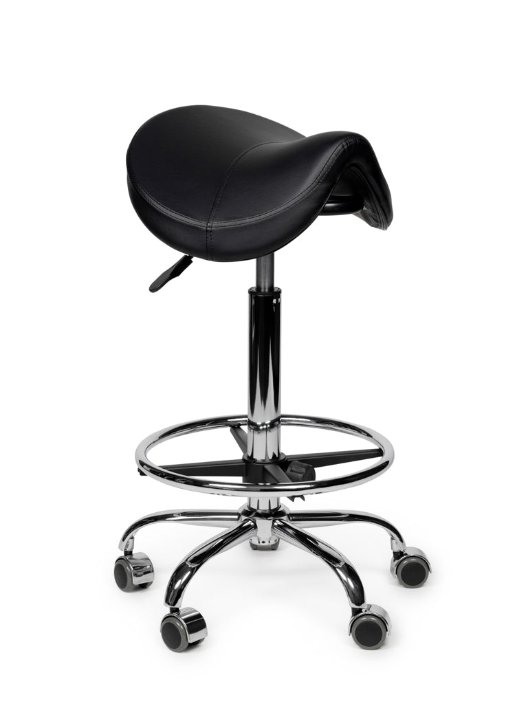 Premium Sattelhocker Schwarz Auf Räder