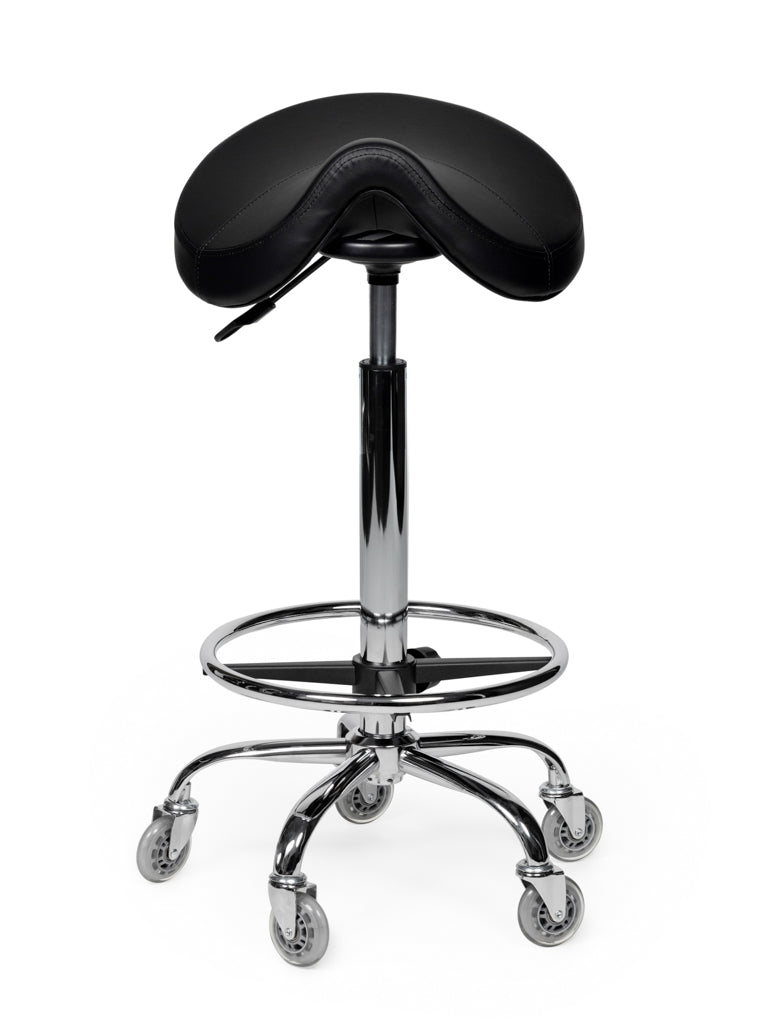 Premium Sattelhocker Schwarz Auf Räder
