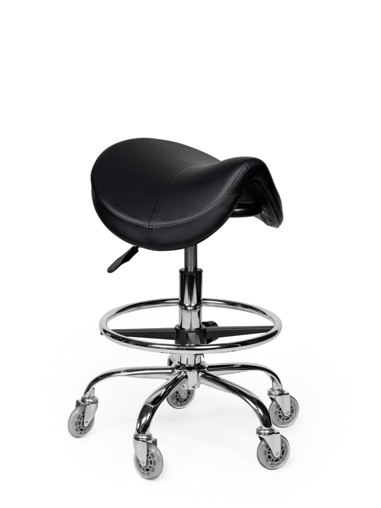 Premium Sattelhocker Schwarz Auf Räder